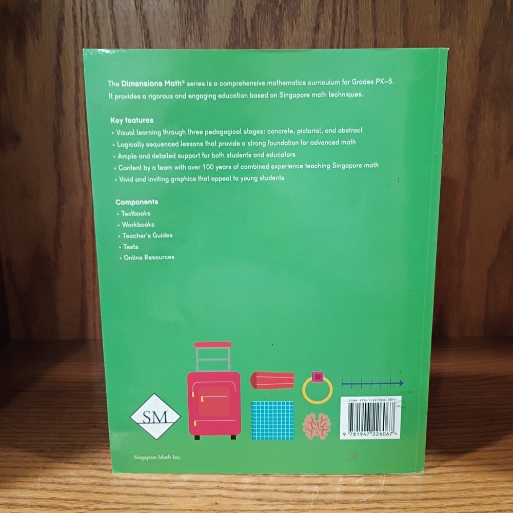 Dimensions Math Student Textbook 2A Trade Paperback Singapore Math - Picture 2 of 9
